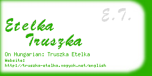 etelka truszka business card